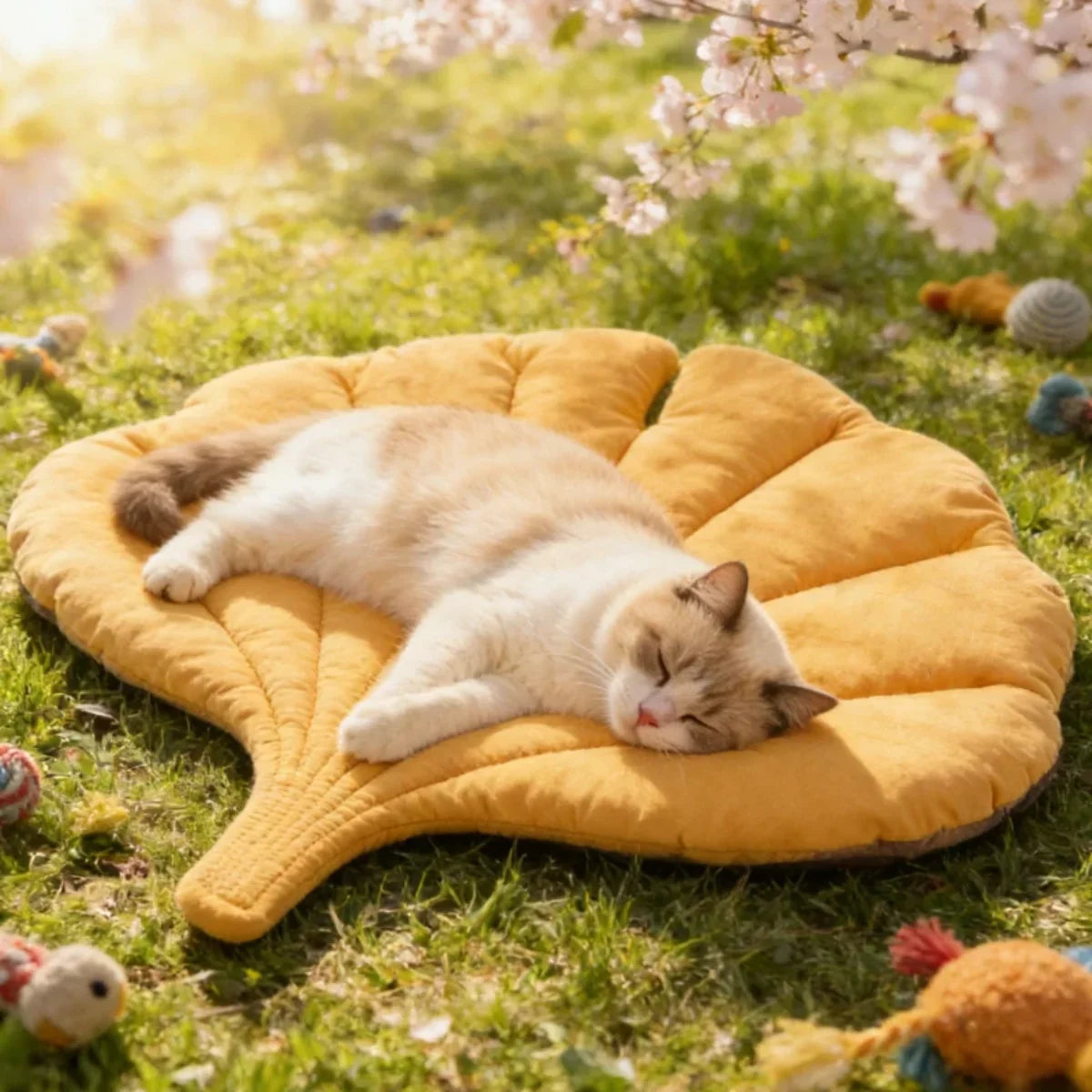 Portable Leaf Cat Bed Reversible Soft - ProPawPet.com