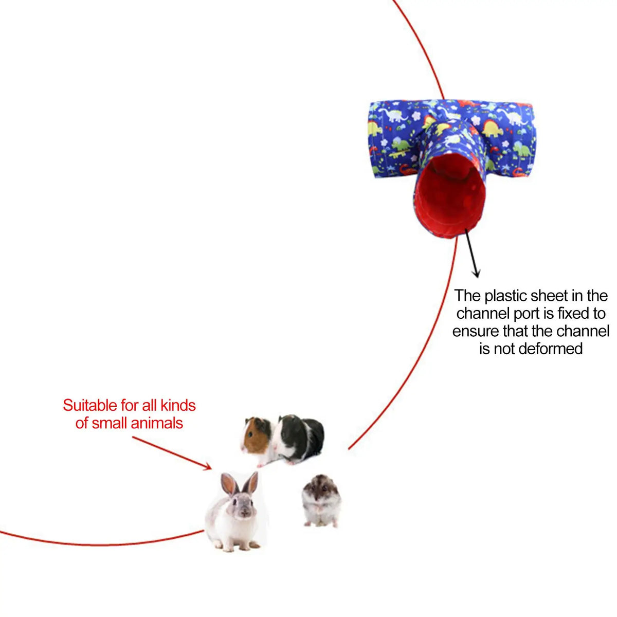 Rodent Tunnel Hideout Toy Polyester Hamster - ProPawPet.com