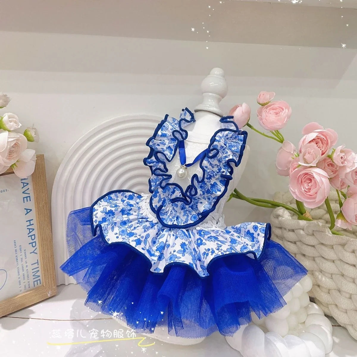 Pet Spring Lace Dress Pet Yorkshire Teddy - ProPawPet.com
