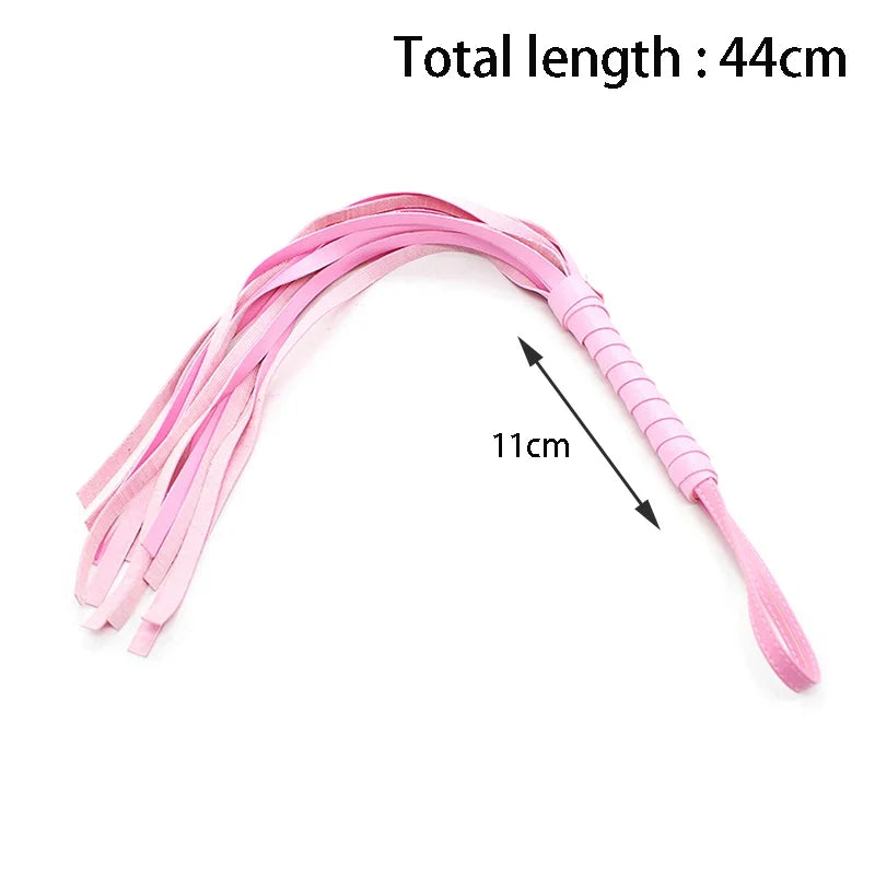 Silicone Whip Racing Riding Crop Party Flogger Hand Cuffs – 5 Colors
