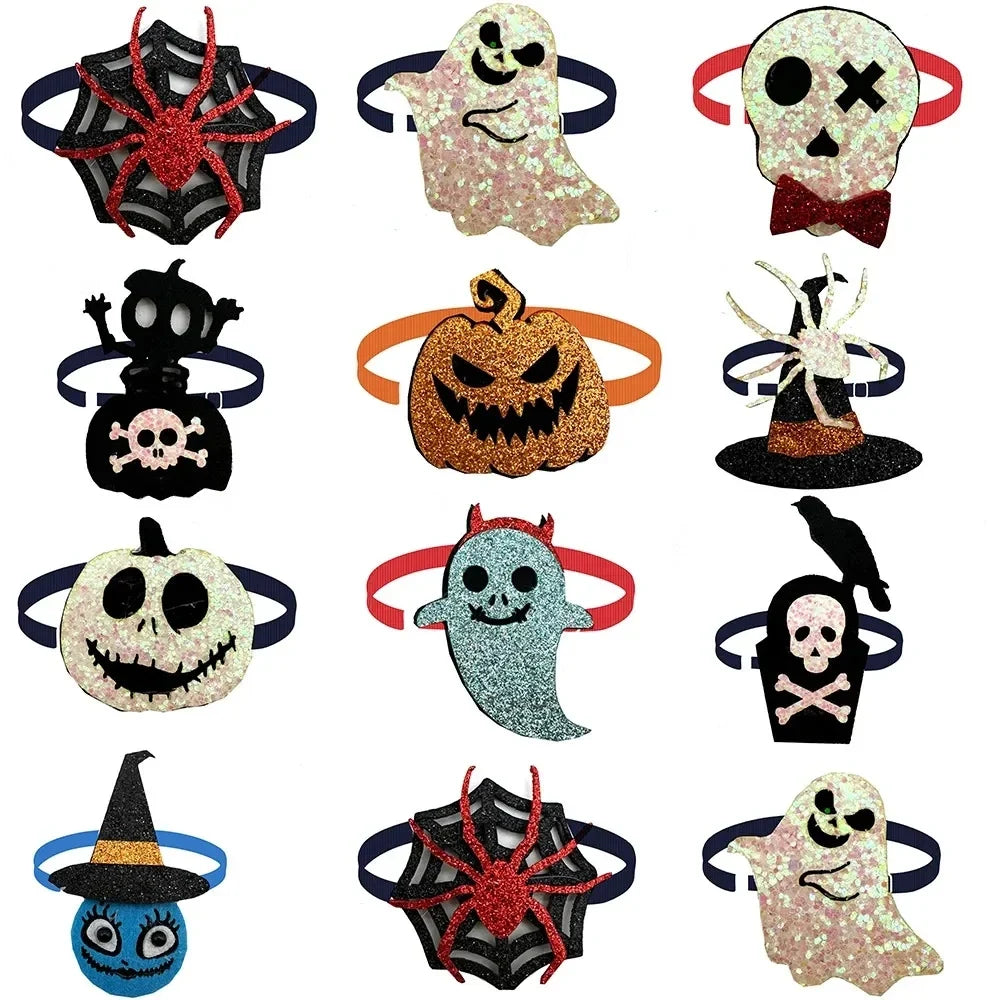 Halloween Mix Color Dog Bow Ties Puppy Pet Neckties Collar – Dog Supplies