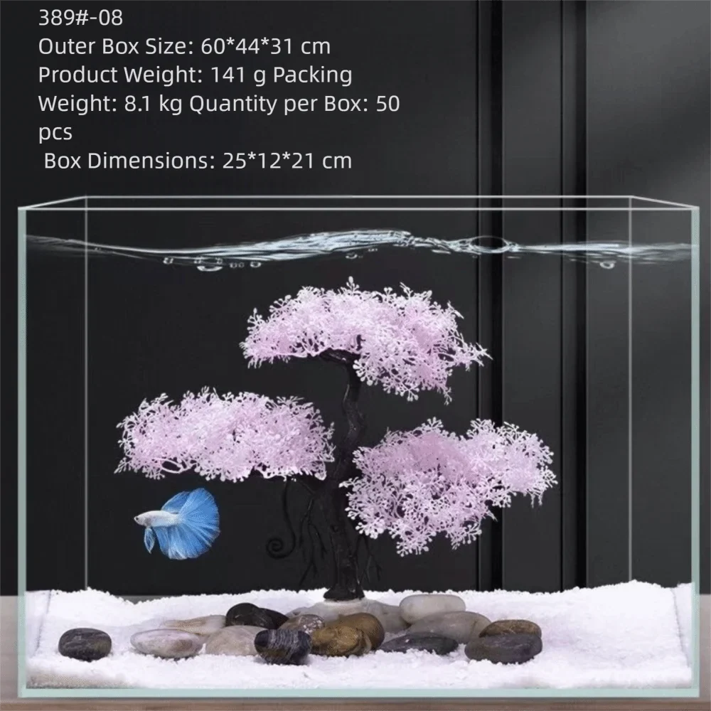 Realistic Aquarium Fish Tank Decoration – 8 Colors