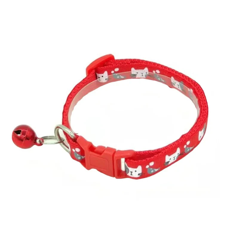 Cat Collar Colorful Cartoon Print Puppy, Adjustable