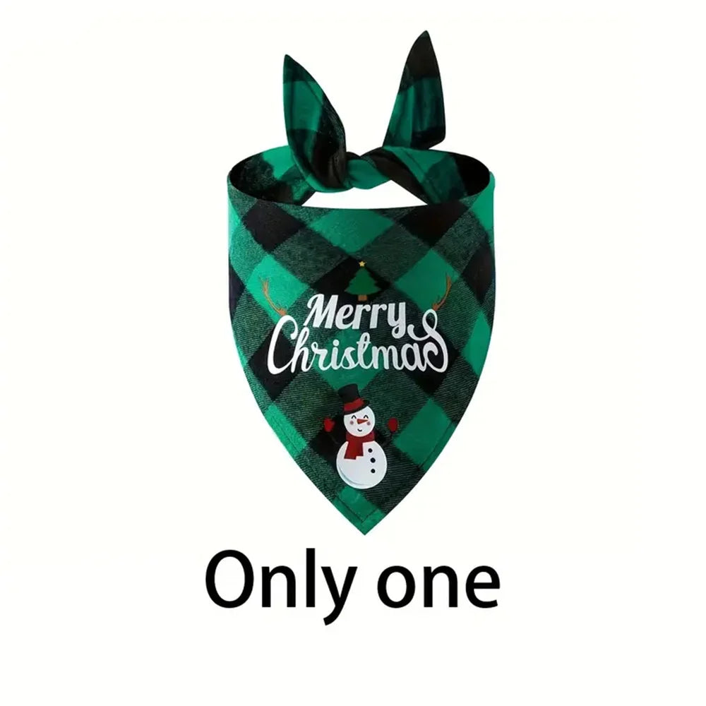 1 Christmas Pet Triangle Scarf Dog Bandanas Saliva Towel – 5 Colors