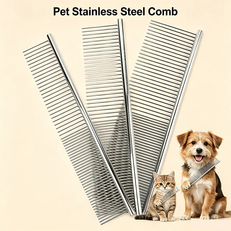 16/19cm Stainless Steel Grooming Comb Fur - ProPawPet.com