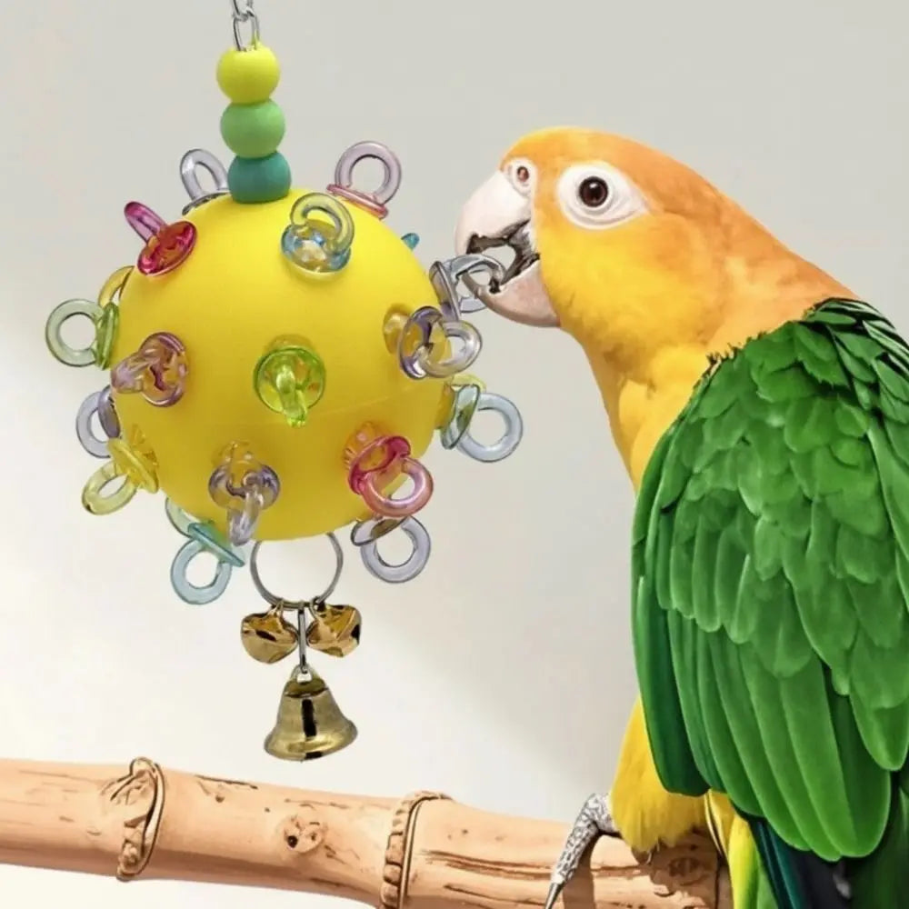 Plastic Parrot Chewing with Bell Bite - ProPawPet.com