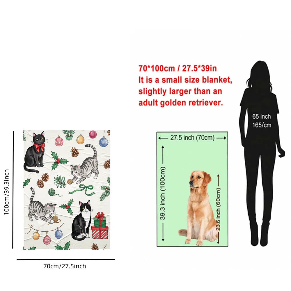 Comes with a Cute Cat Print Blanket That Is Super Soft – Cat Supplies