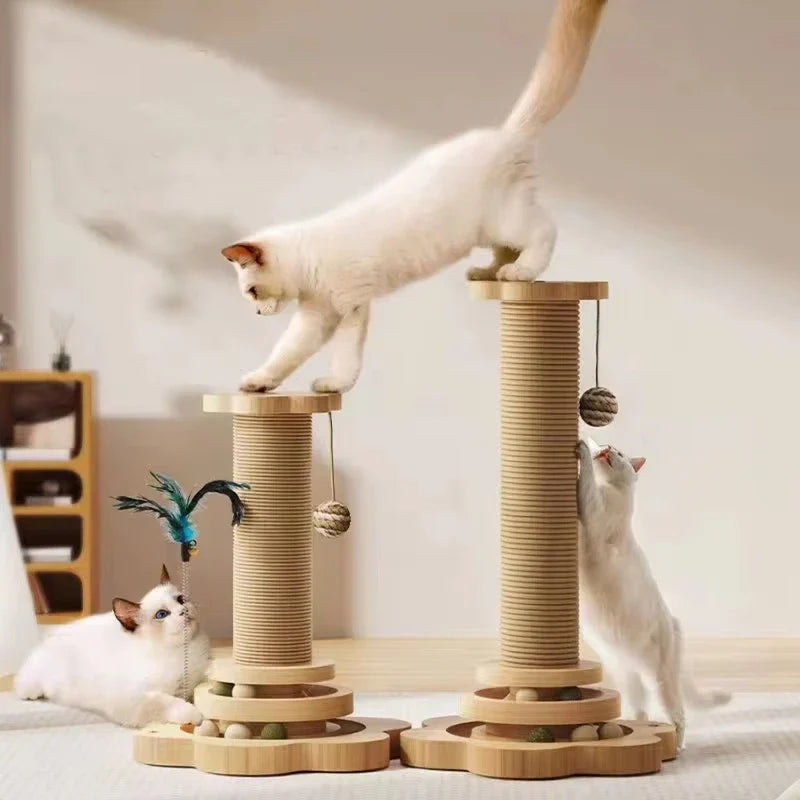 Durable Solid Wood Cat Turntable Funny Stick - ProPawPet.com