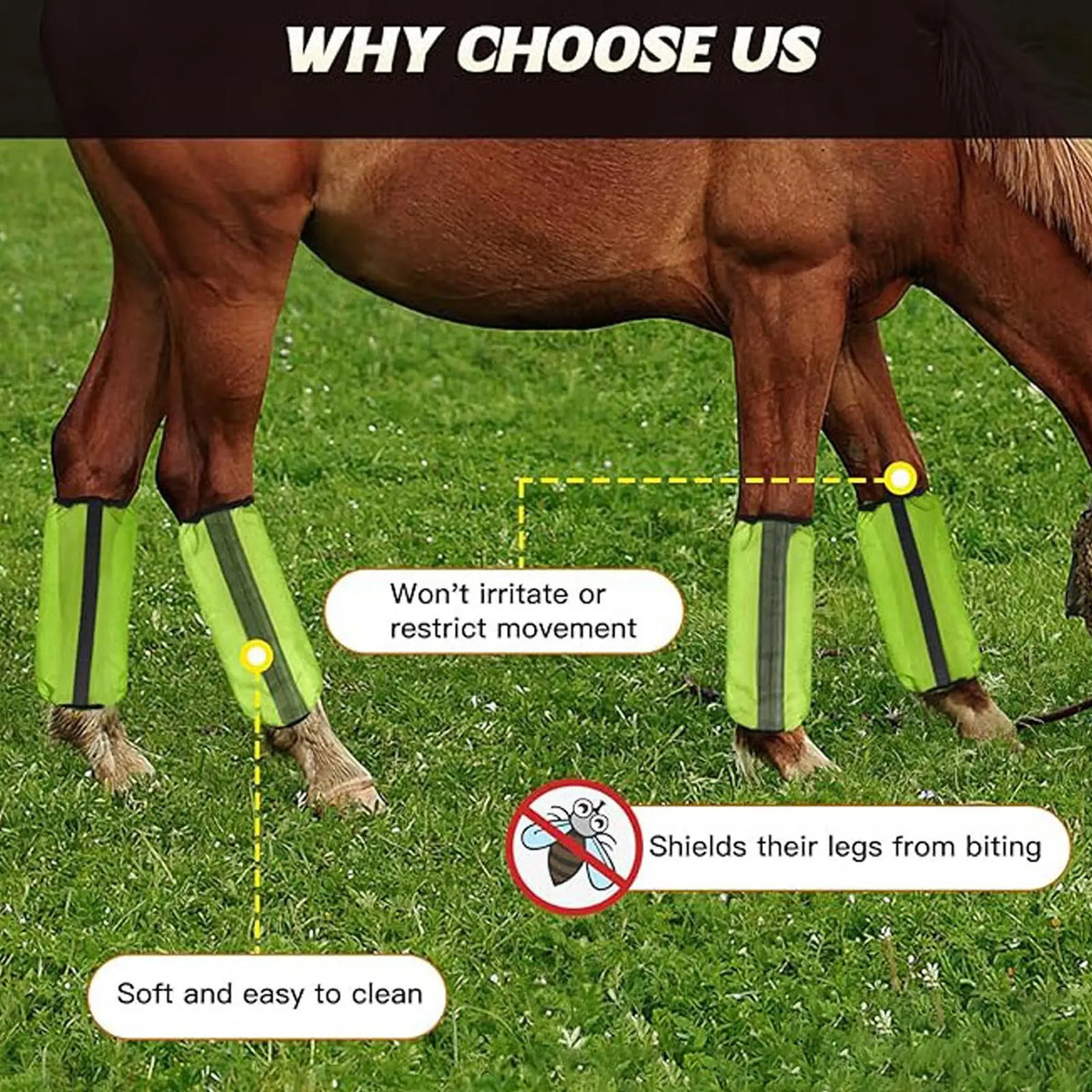 Fly Socks For Horses 4 Pieces Horse Leg Mesh - ProPawPet.com