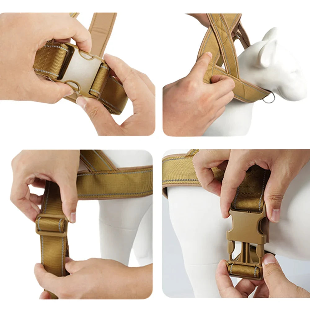 Tactical Anti-Pull Dog Harness - 1000D Nylon - ProPawPet.com