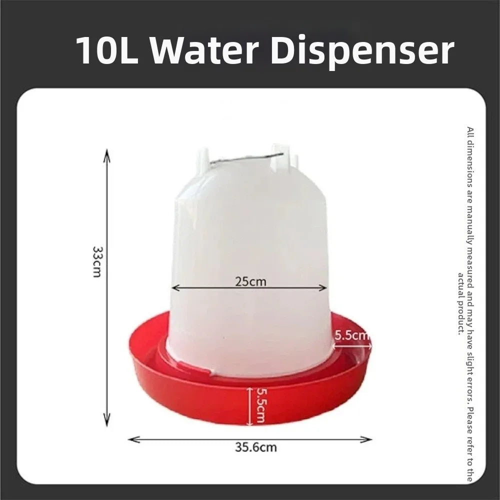 Plastic Poultry Drinker Food Feeder 1.5l 8l 15l Hanging Bird Chick