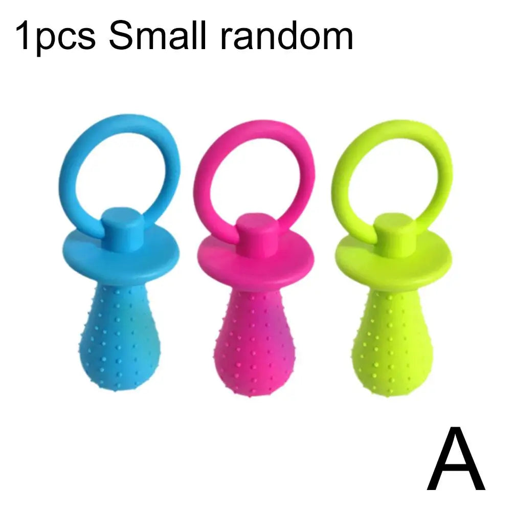 TPR Rubber Dog Pacifier Plaything with Bell for Teething Pet – Dog Supplies
