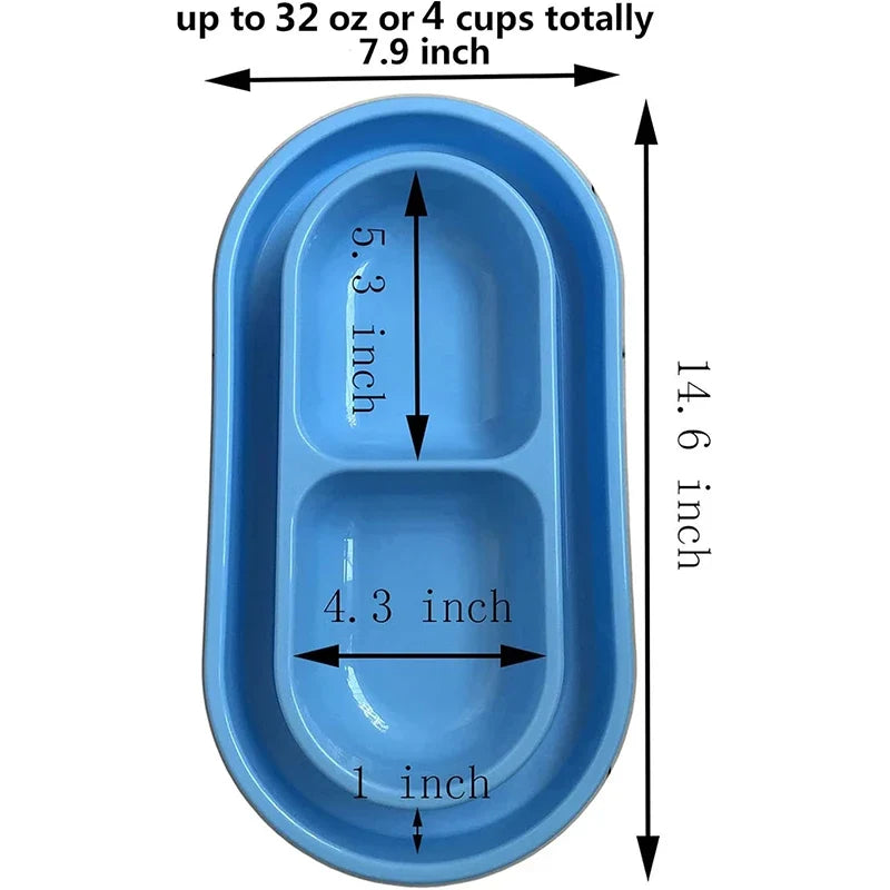 Pet Double Rice Bowl Sturdy Durable Ant - ProPawPet.com