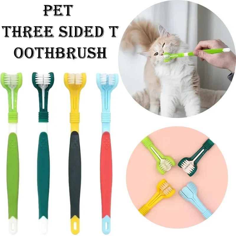 Three Sided Pet Toothbrush Multi Angle - ProPawPet.com