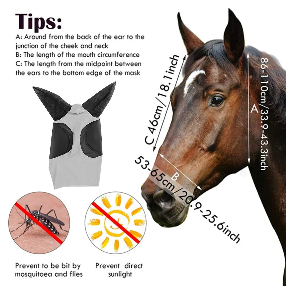 Mesh Fly Mask Hood Breathable Anti Mosquito - ProPawPet.com
