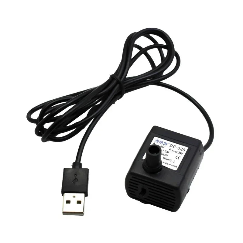Dc 5v USB Water Pump Micro 3w 500l H Mini Submersible for Dogs