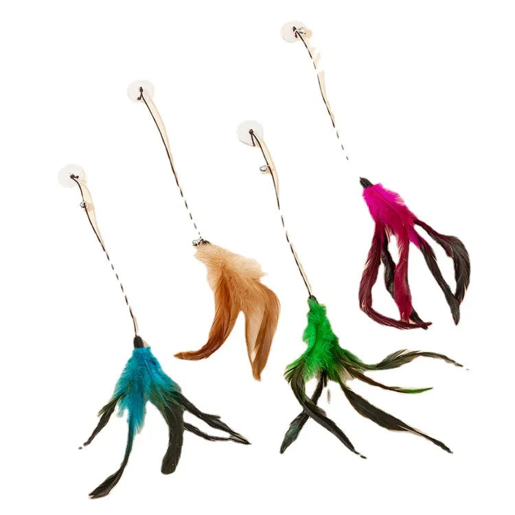 Cat Toy Stick Feather Wand With Bell Mouse - ProPawPet.com