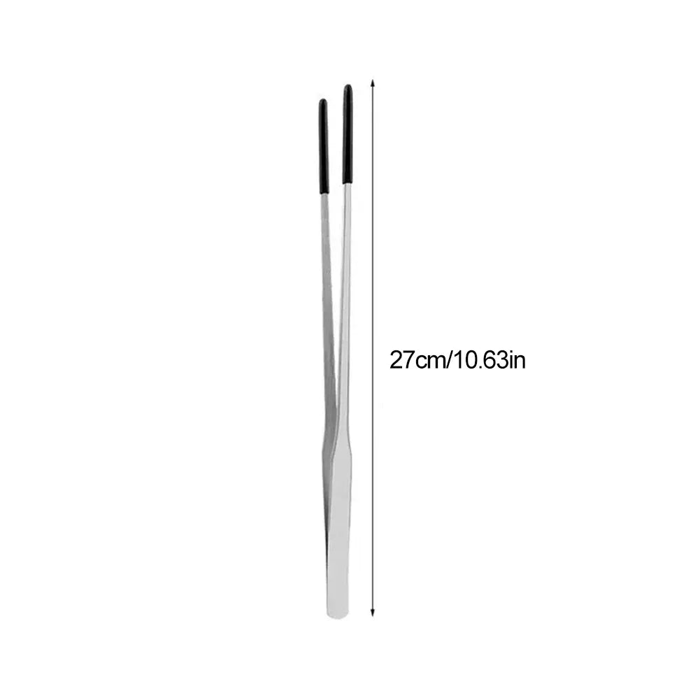 Stainless Steel Reptile Feeding Tongs with Rubber Tips – 8 Colors