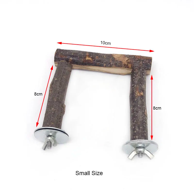 Natural Wood Pet Parrot Raw Wood Fork Tree - ProPawPet.com