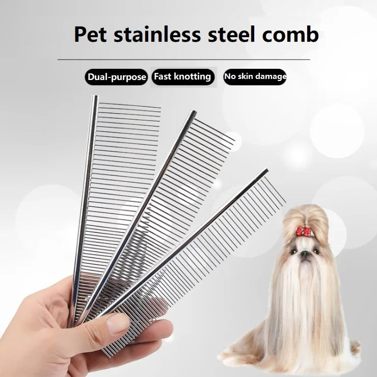 16/19cm Stainless Steel Grooming Comb Fur - ProPawPet.com