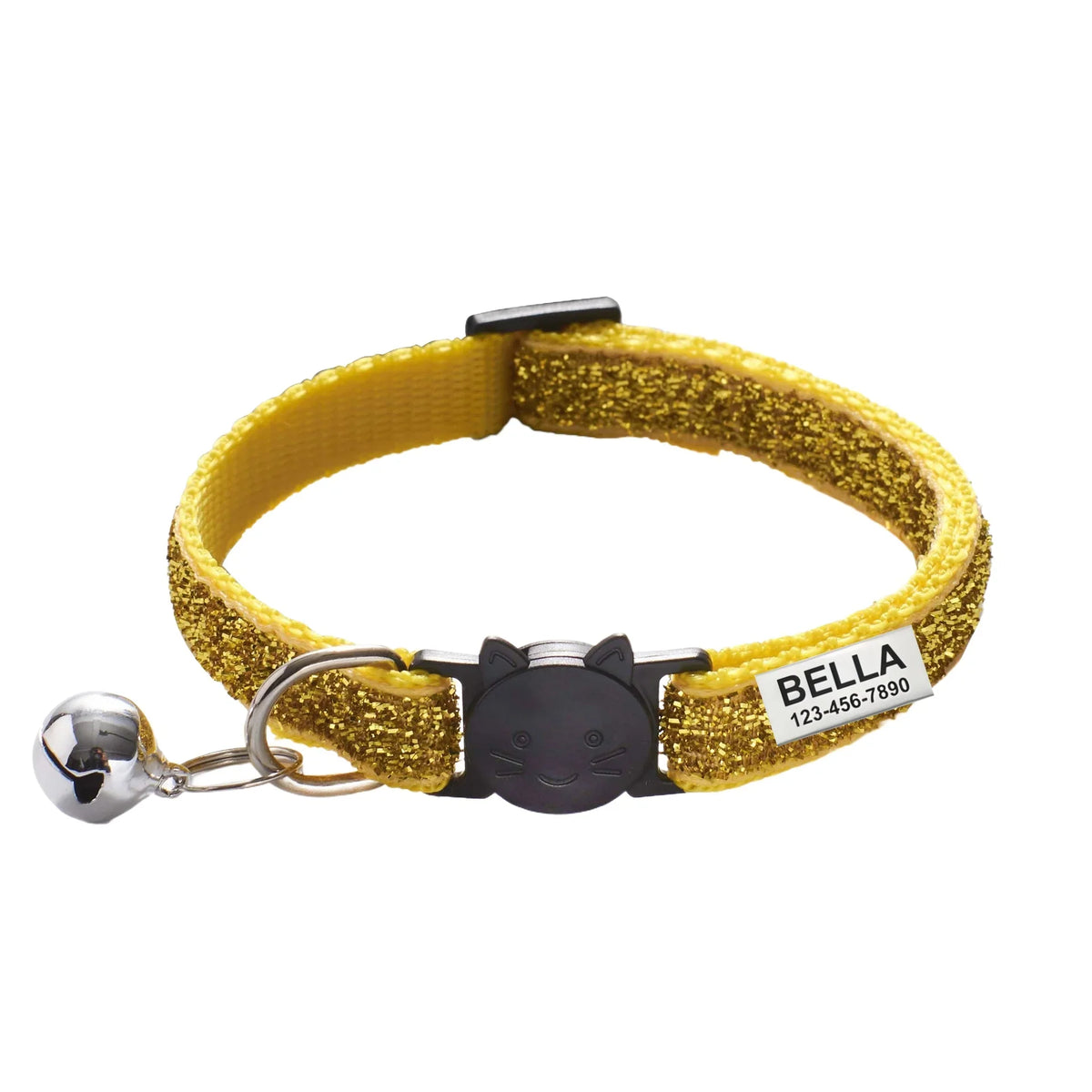 Free Engraving Glitter Cat Safety Buckle - ProPawPet.com