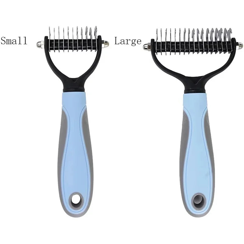 Professional Pet Deshedding Grooming Brush 2 Sided Dematting Dog – Dog Supplies