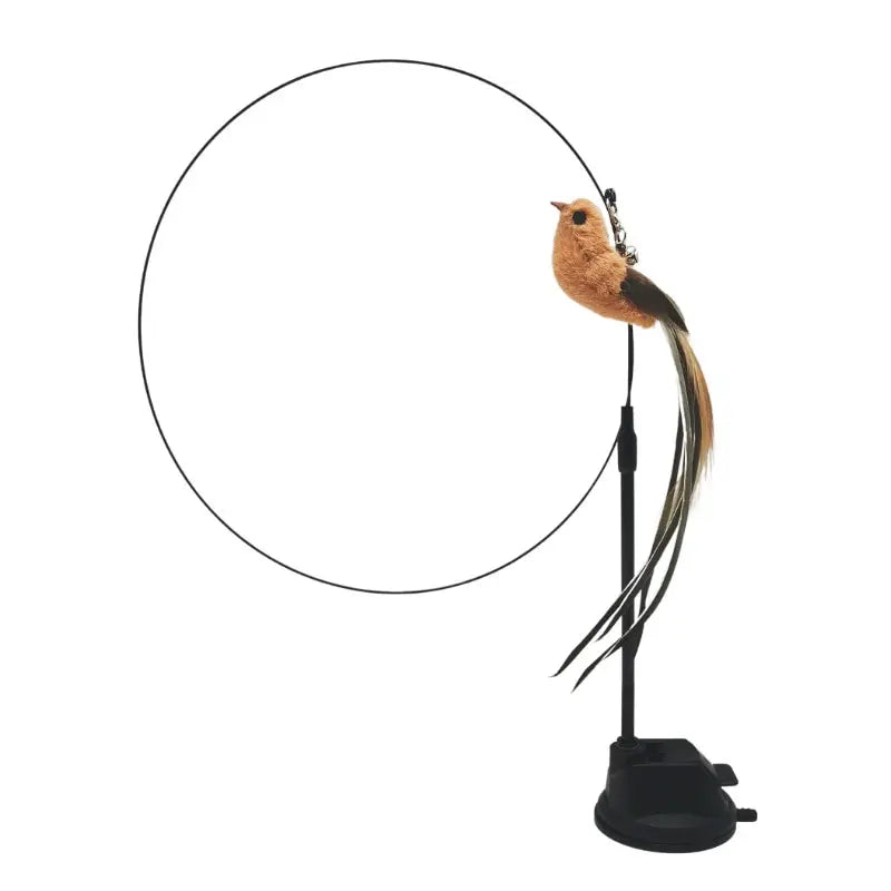 Upgraded Epoxy Sucker Steel Wire Long Rod Feather Cat Teasing – Cat Accessories