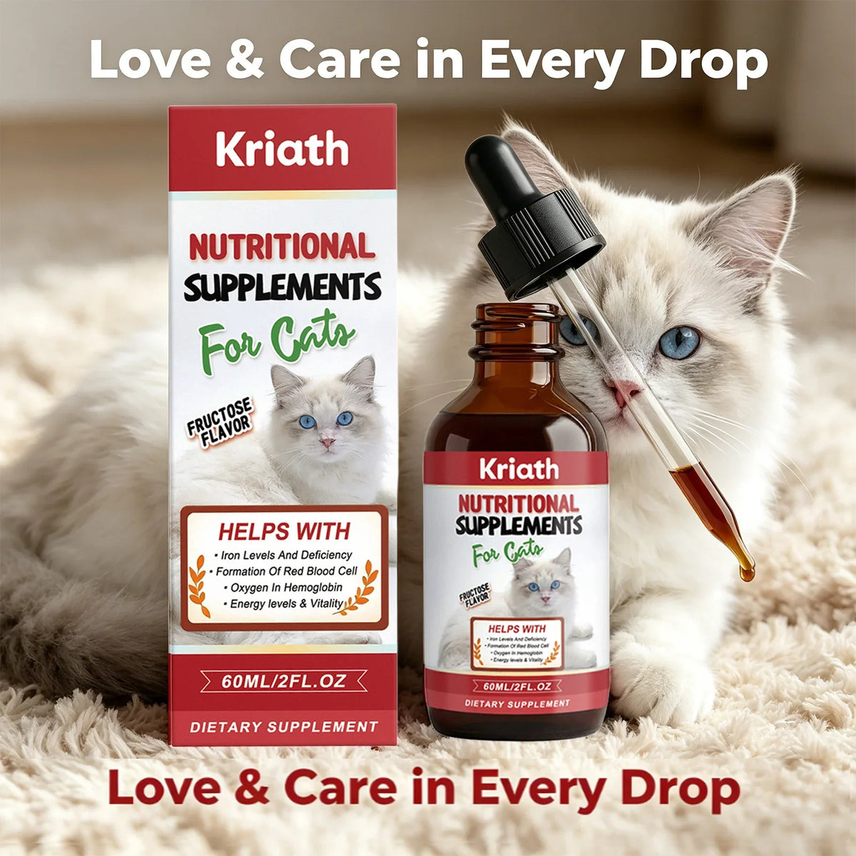 Kriath Cat Nutritional Supplement Drop Boost - ProPawPet.com