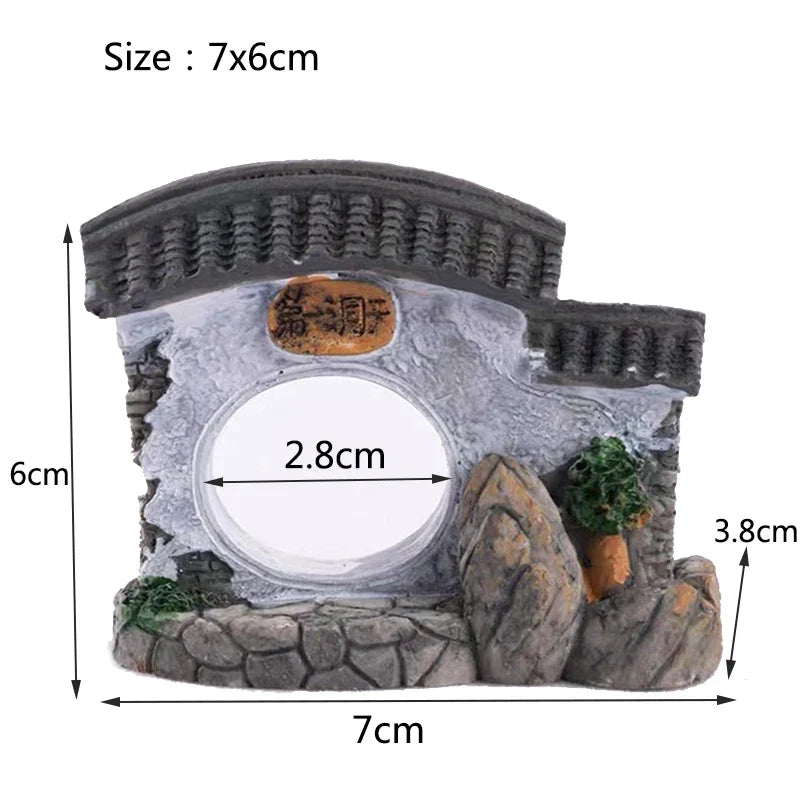 Resin Door Aquarium Decoration Fish Tank – 3 Colors