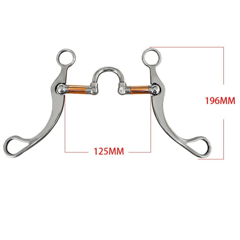 Horse Snaffle Stainless Steel Training Mouth Bit Western – 5 Colors