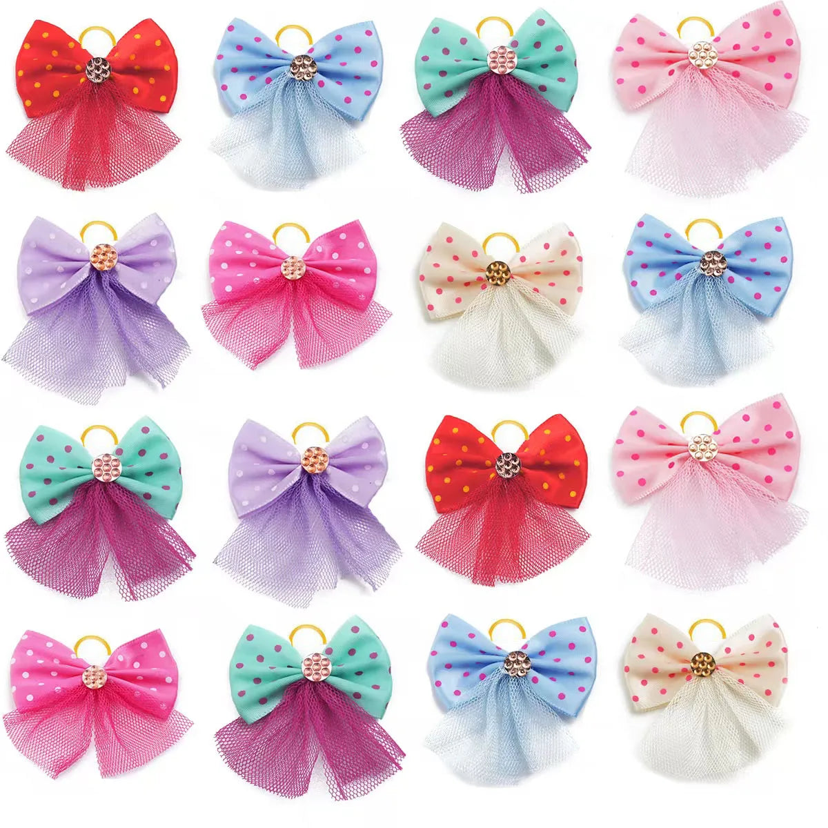 5/10pcs Lace Dog Hairbows Dog Bows With - ProPawPet.com