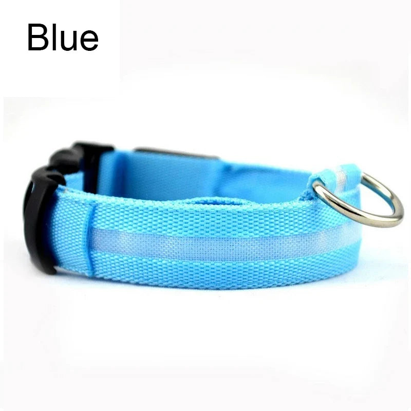 Reflective Nylon LED Pet Dog Collar Safety - ProPawPet.com