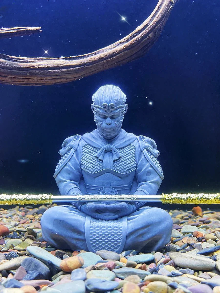 Fish tank landscape Sun Wukong battle Buddha - ProPawPet.com