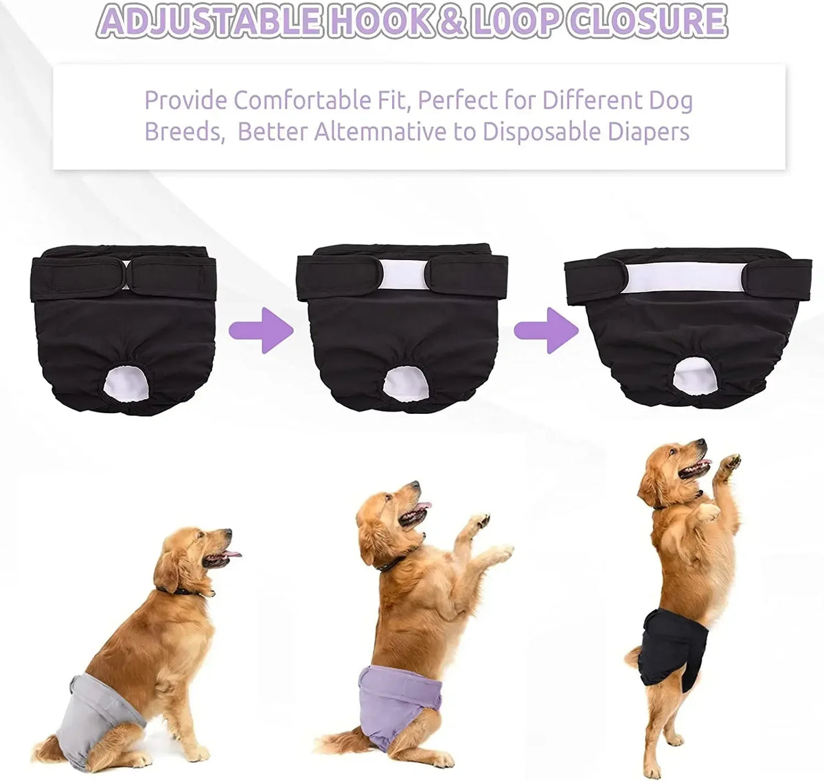 Reusable Female Dog Diapers Warps High - ProPawPet.com