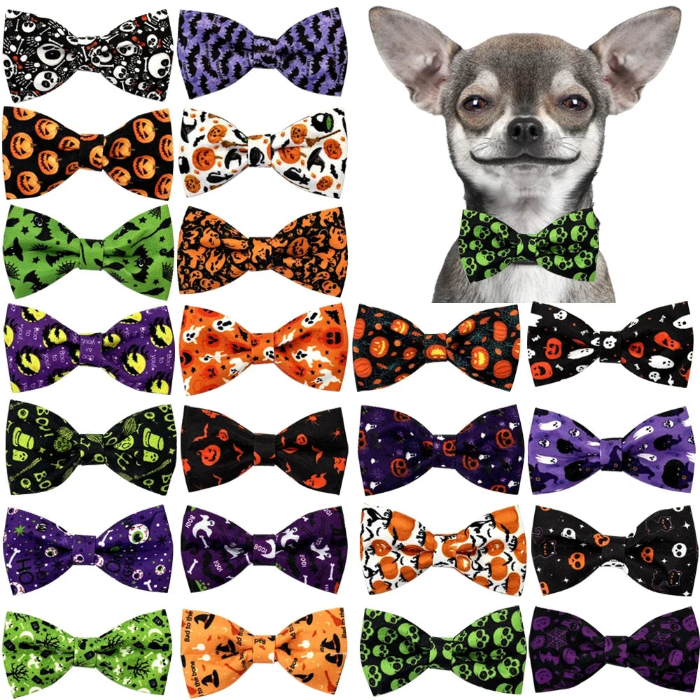 50/100pcs Halloween Style Dog Bowtie Dogs - ProPawPet.com