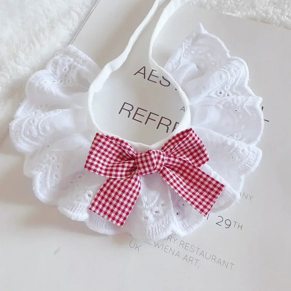 Cute Dog Collar Lace Bowknot Pearl Cat - ProPawPet.com