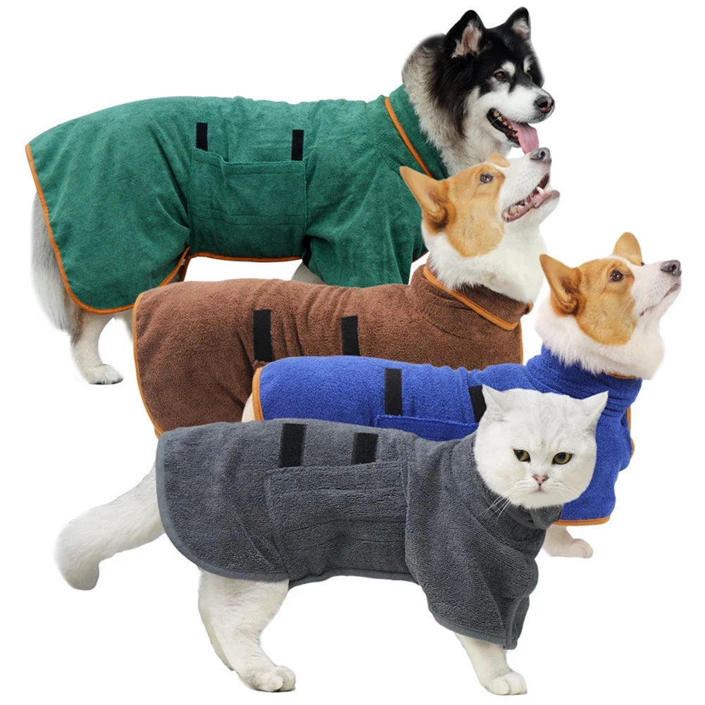 Dog Bathrobe Absorbent Pet Quick Drying Bath - ProPawPet.com