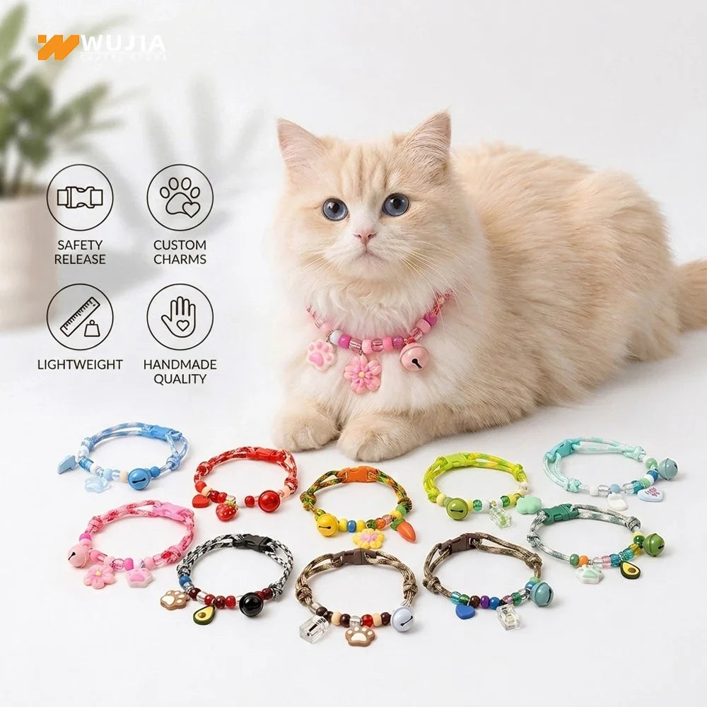 Cute Pet Beaded Necklace Cat Dog Collar - ProPawPet.com