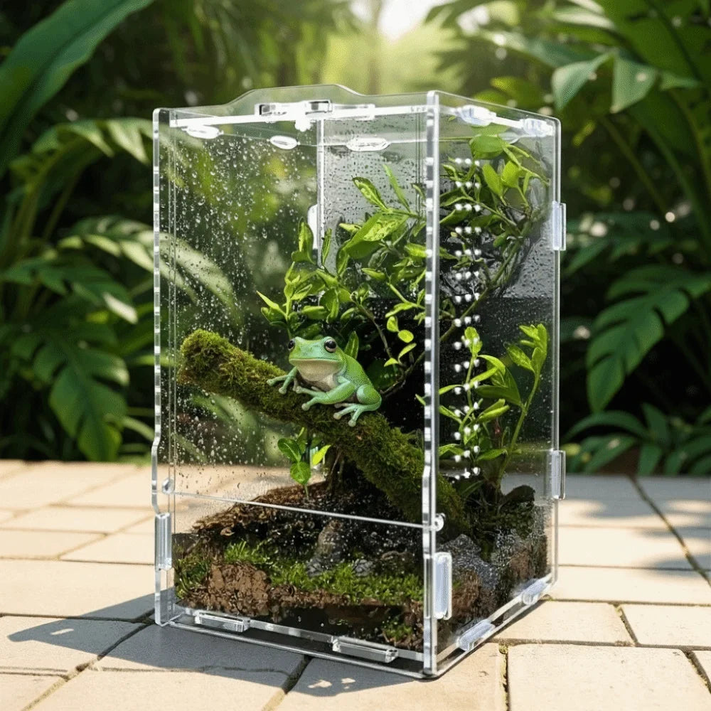 Transparent Reptile Feeding Box Ventilated - ProPawPet.com
