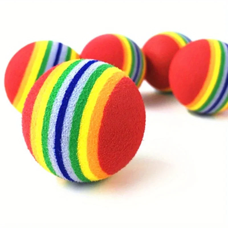 5/10Pcs EVA Rainbow Balls Cat Toy Ball - ProPawPet.com