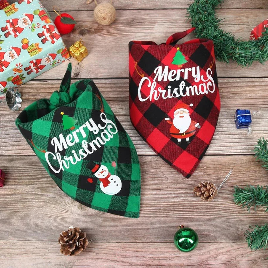 1/2pc Christmas Pet Triangle Scarf Dog - ProPawPet.com