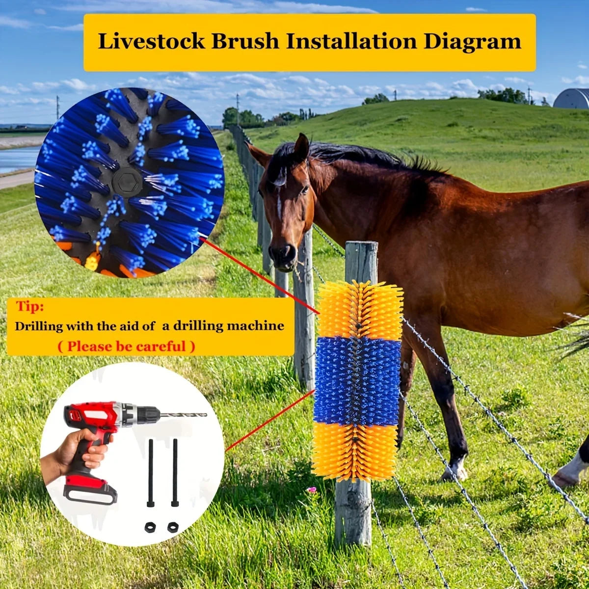 1set Livestock Scratch Brushes, Horse - ProPawPet.com