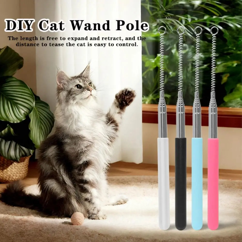 Retractable Cat Wand Pole Interactive with - ProPawPet.com