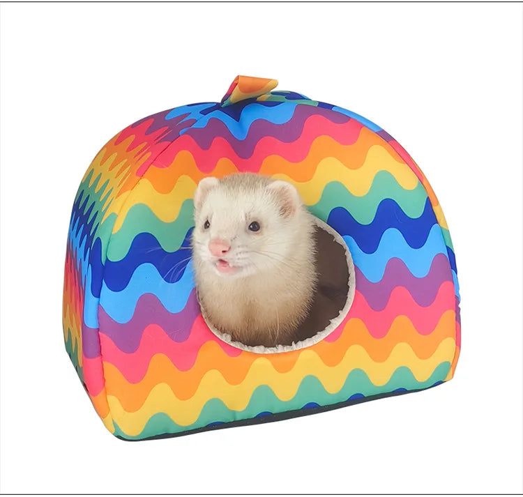 Hamster Sleeps in Winter Nest Sugar Glider Guinea Pig Rabbit for Small Pets