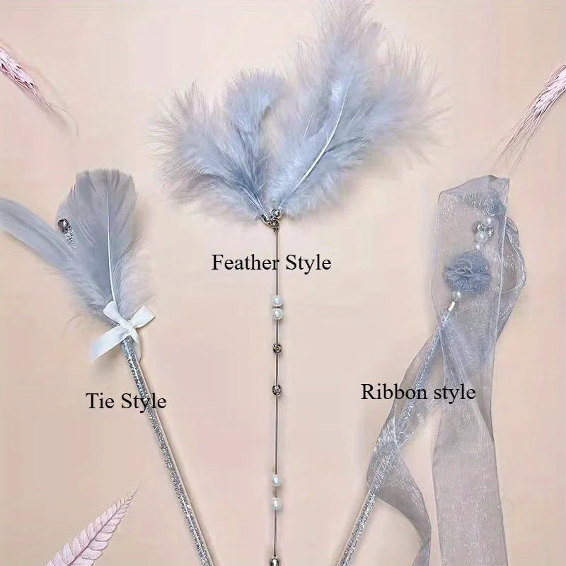 1PCS New Cat Toy Feather Stick with Bell - ProPawPet.com