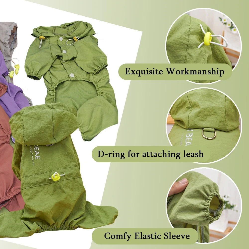 Small Dog Four Legged Windbreaker Jumpsuit - ProPawPet.com