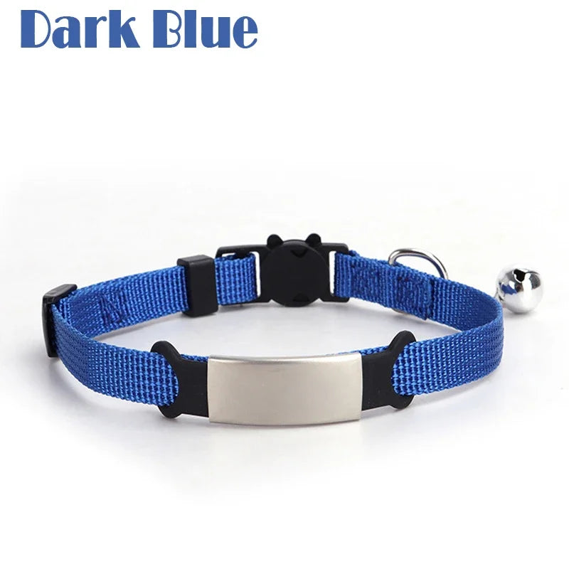 Personalized Cat Collar with Bell Safety Buckle Customized – Cat Supplies