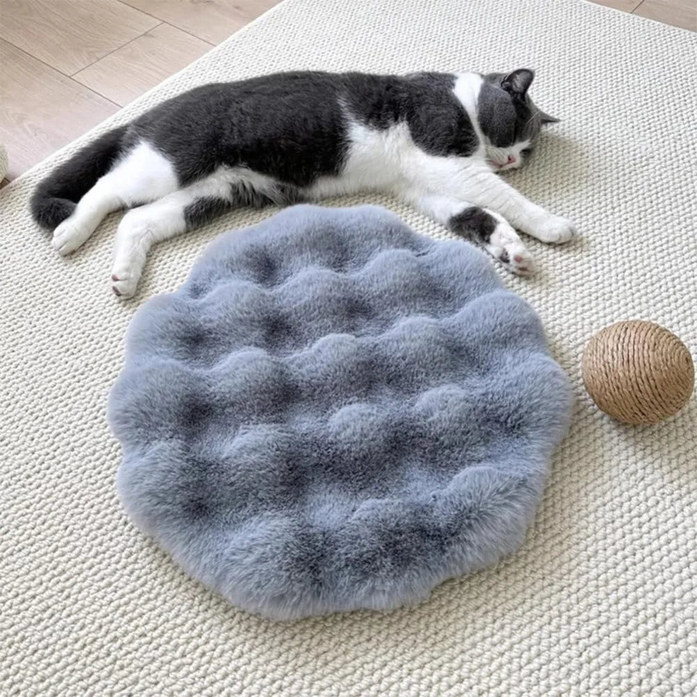 Round Cat Pad Non-slip Bottom Insulation Feature Pet Cushion, Washable