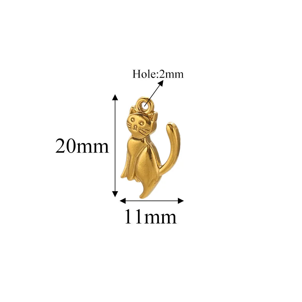 5pcs Stainle Steel Gold Animal Charms For - ProPawPet.com
