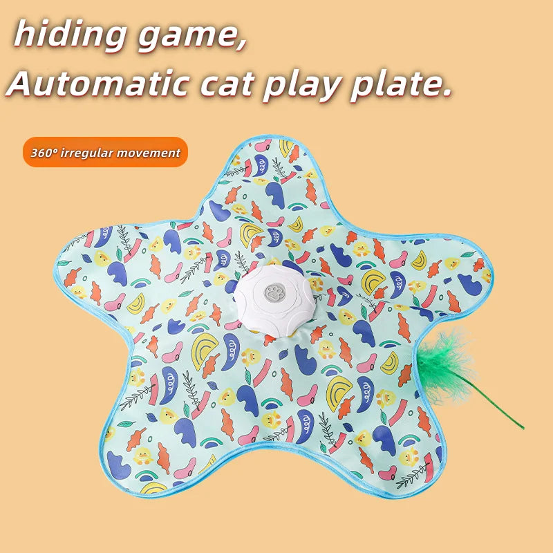 Cat Hunting Blanket Plaything Automatic Turntable Funny Stick Pet – 6 Colors